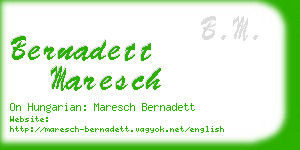 bernadett maresch business card